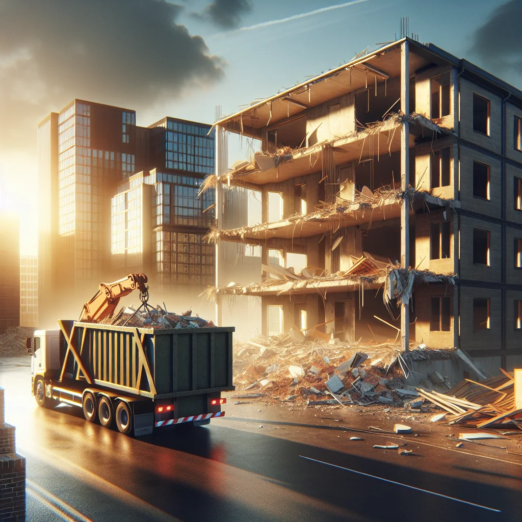 Demolition safety - Completed residential demolition project, clean cleared space ready for renovation,