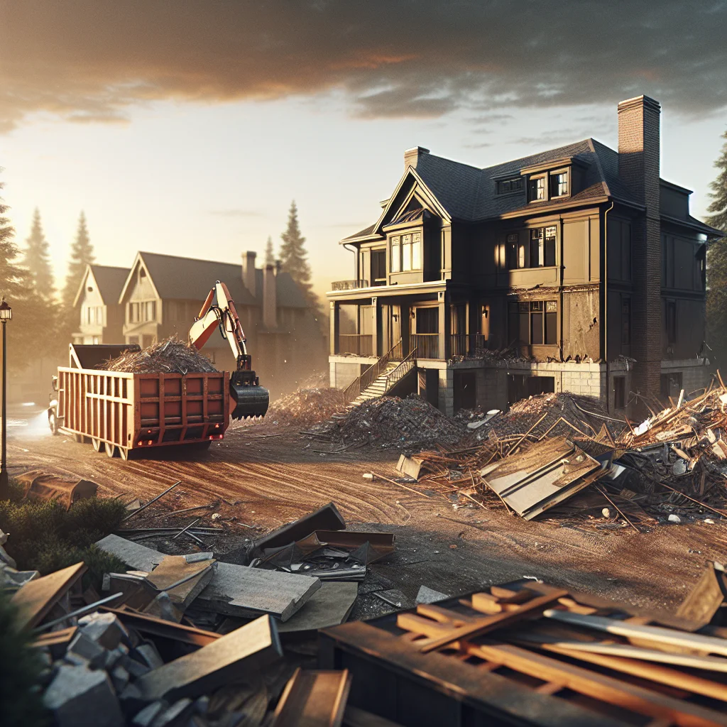 Gut renovation - Completed residential demolition project, clean cleared space ready for renovation,