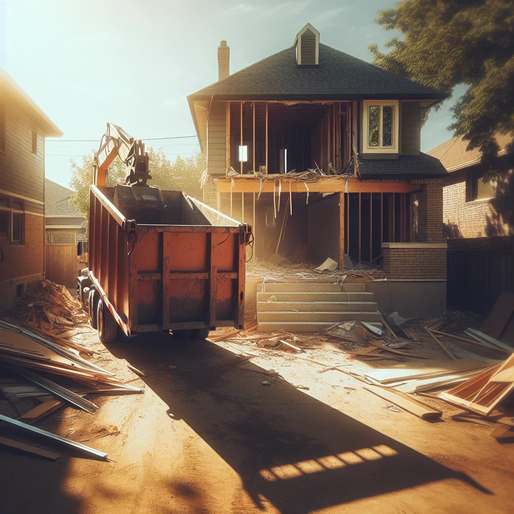 Structural teardown - Completed residential demolition project, clean cleared space ready for renovation,